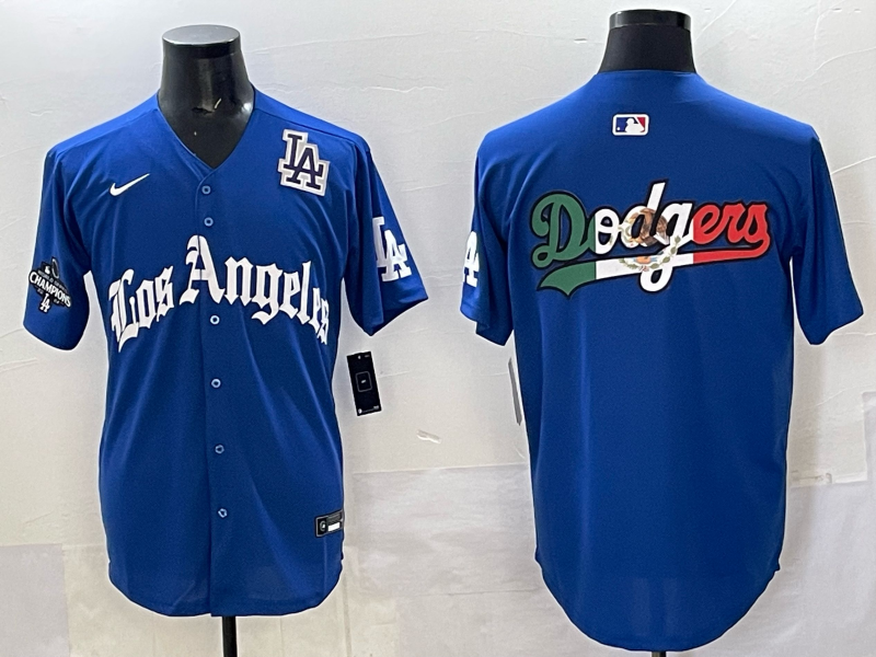 Men Los Angeles Dodgers Blank Blue 2025 Nike MLB Jersey style 007